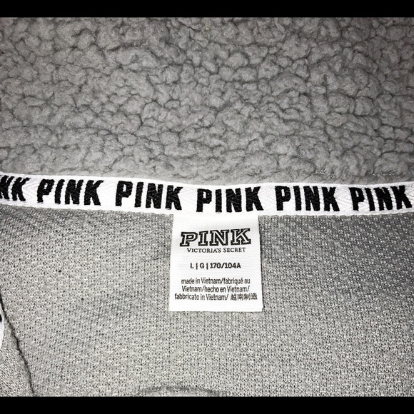 VS Pink Limited Edition Sherpa Quarter Zip Sz L - Picture 4 of 4